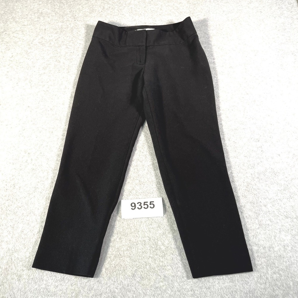 Kenneth Cole New York Dress Pants Womens 0 Black Flat Front Career‎ Workwear